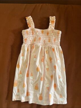 Carter's White Sundress with Orange Ice Cream Print